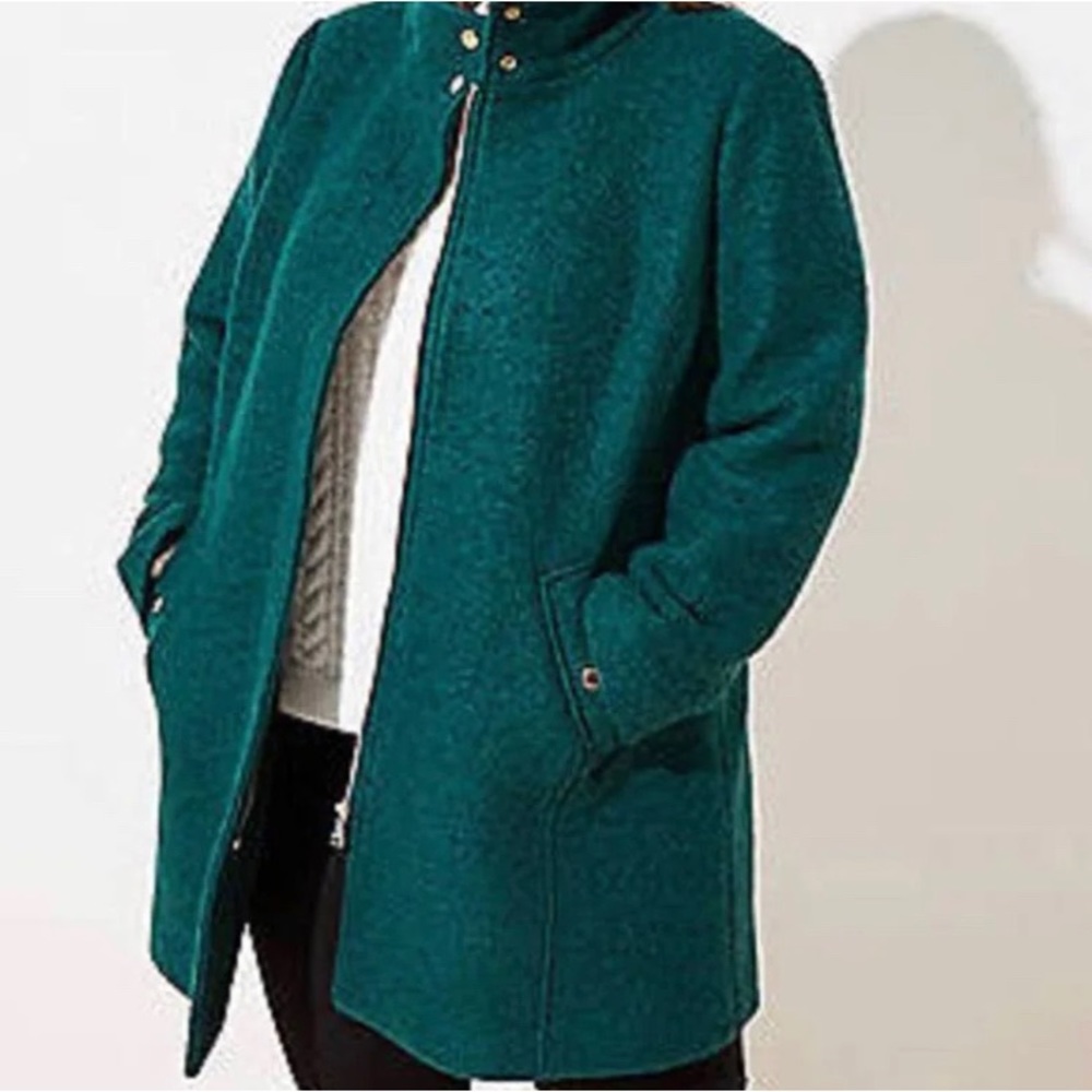 LOFT Plus Wool Teal Coat